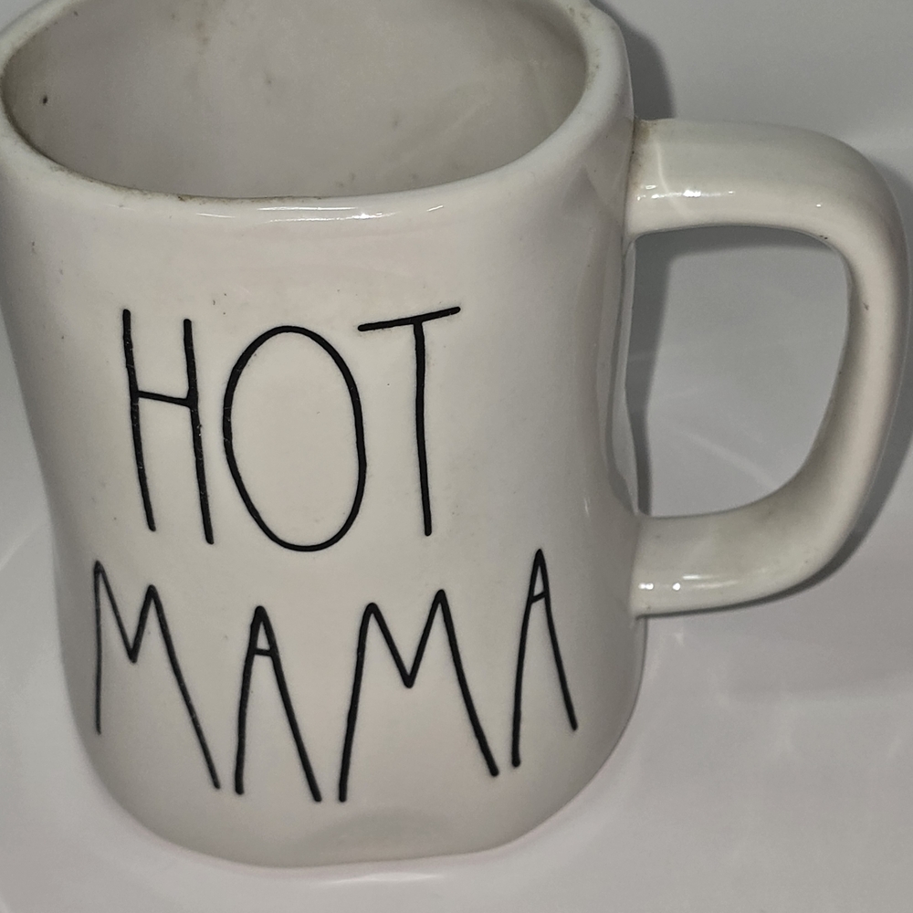 Rae Dunn Cream 'Hot Mama' Mug